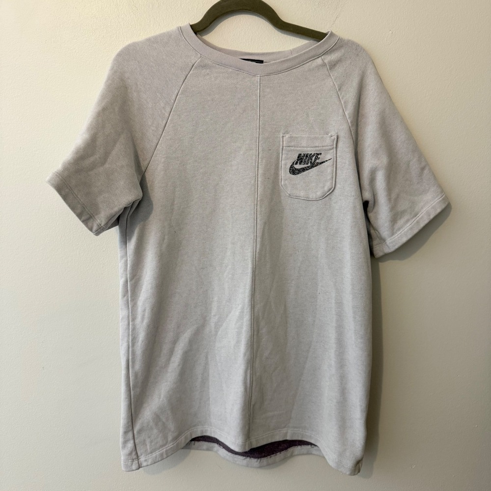 Nike girls Short Sleeve Sweatshirt dress XL Loose Fit French Terry Pocket